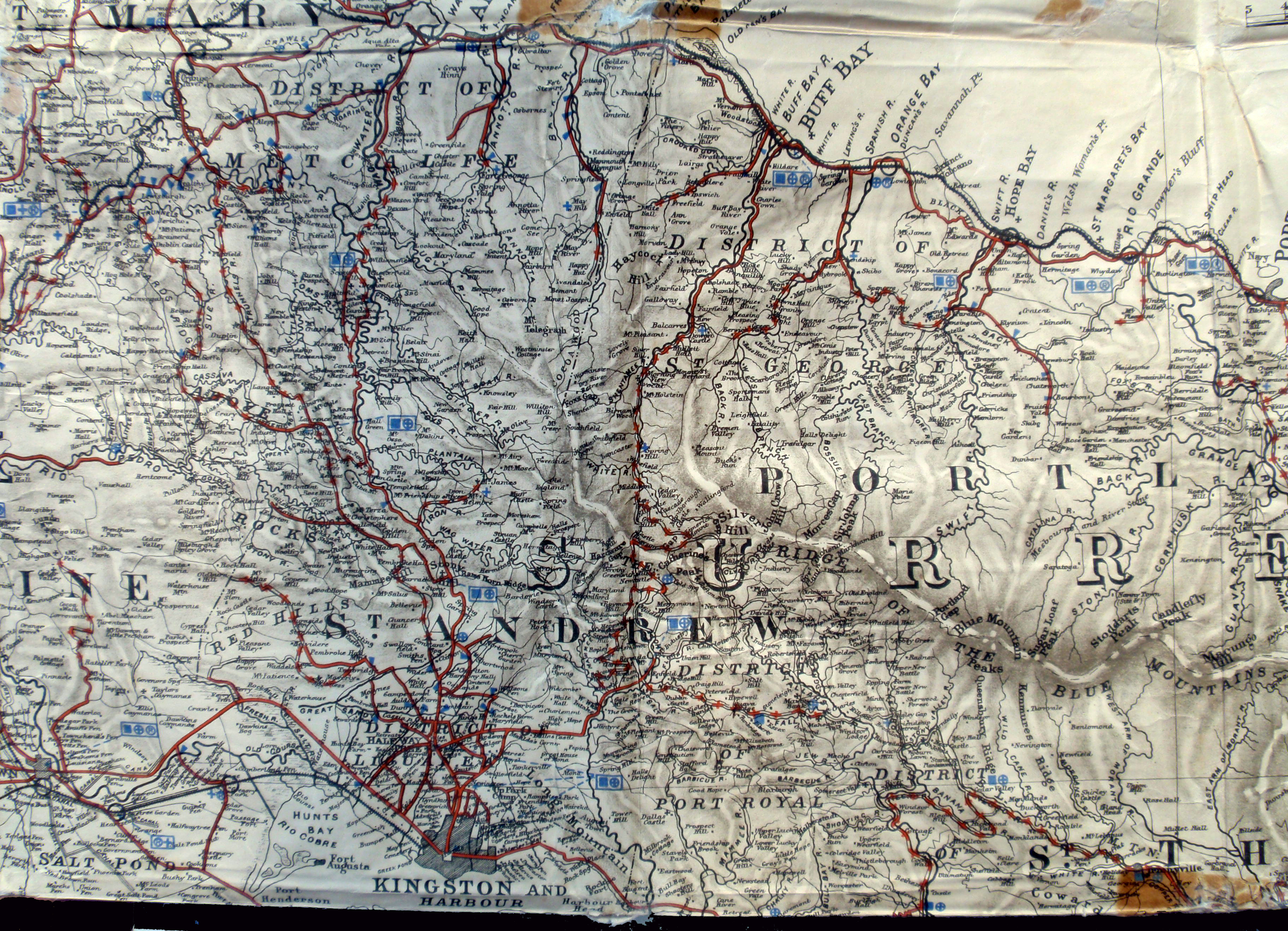 St Andrew and Portland, Jamaica map